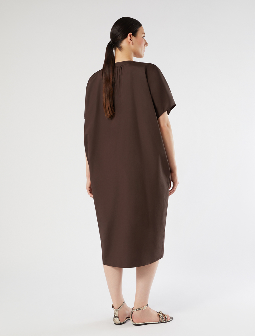 Cotton poplin dress - BROWN - Marina Rinaldi - 4