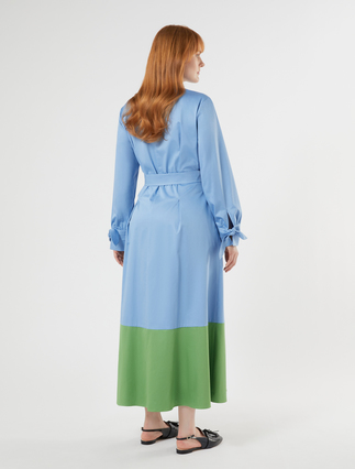 Cotton sateen shirt dress - LIGHT BLUE - Marina Rinaldi - 4
