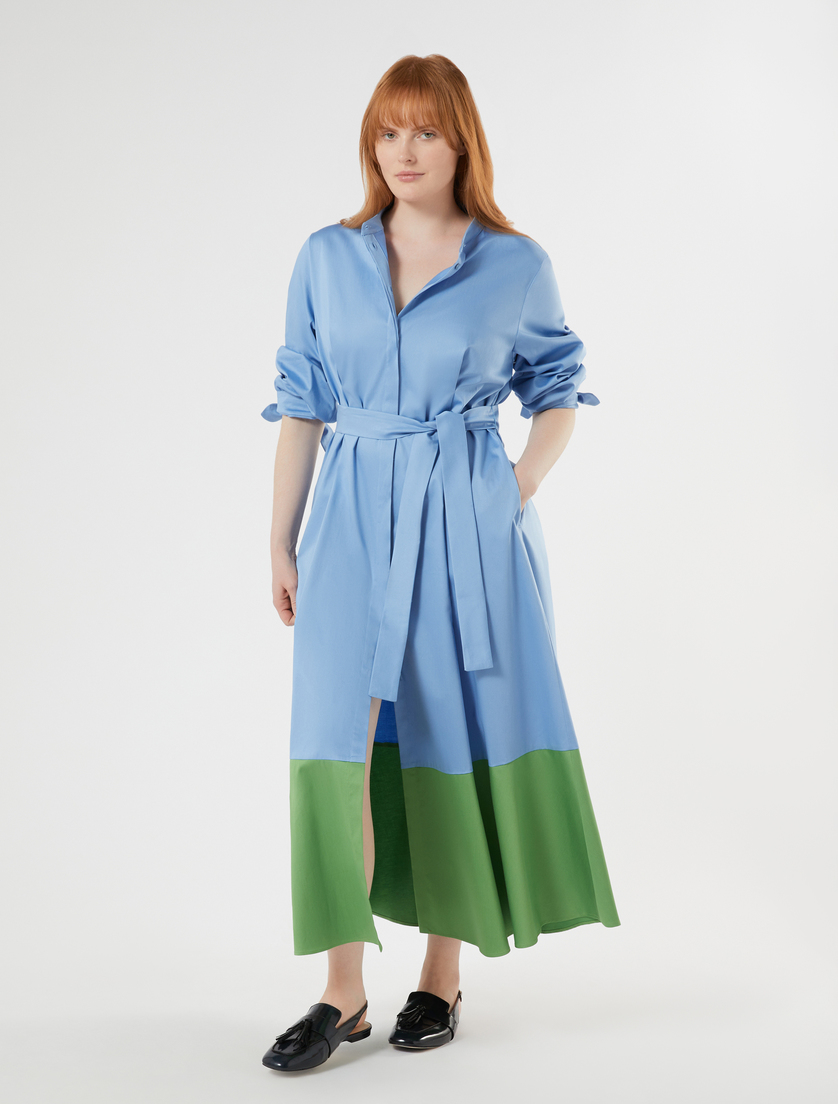 Cotton sateen shirt dress - Marina Rinaldi