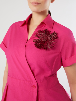 Cotton canvas dress - FUCHSIA - Marina Rinaldi - 5