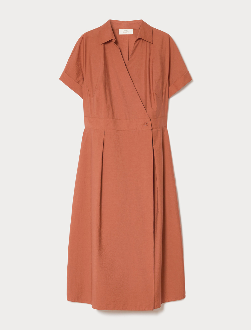 Abito in tela di cotone - TERRACOTTA - Marina Rinaldi