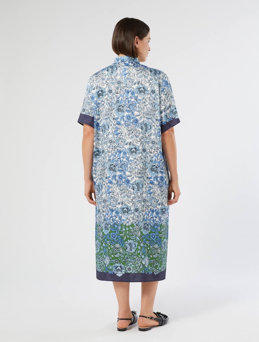 Printed twill dress - IVORY - Marina Rinaldi - 4