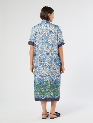 Printed twill dress - IVORY - Marina Rinaldi - 4