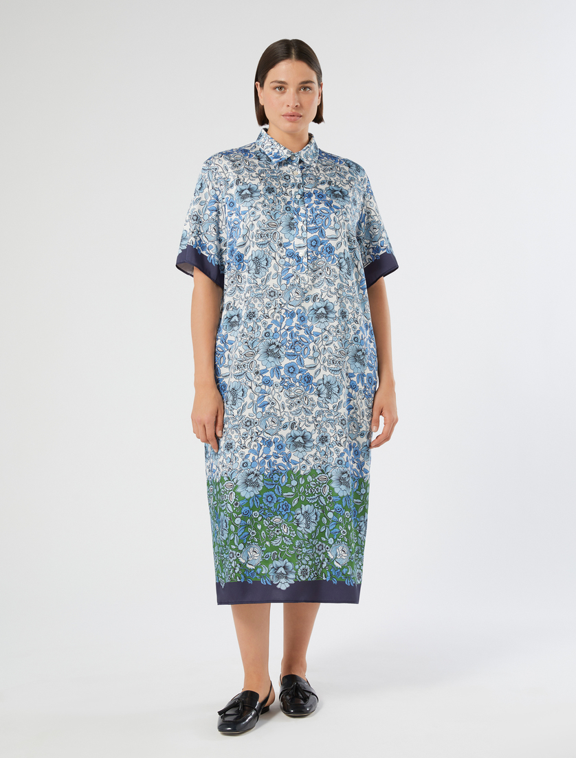 Printed twill dress - IVORY - Marina Rinaldi - 3