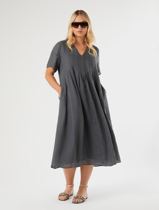 Robe en sergé de ramie - Marina Rinaldi