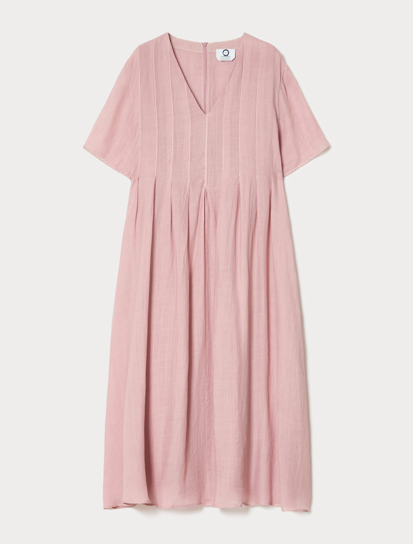 Ramie twill dress - ANTIQUE ROSE - Marina Rinaldi