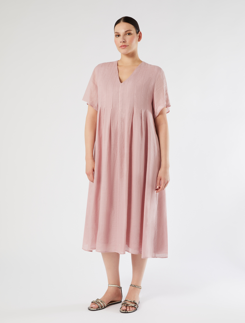 Ramie twill dress - ANTIQUE ROSE - Marina Rinaldi - 3