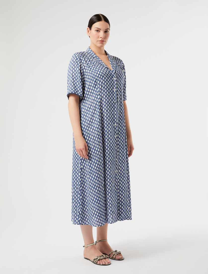 Viscose shirt dress - WHITE - Marina Rinaldi - 3
