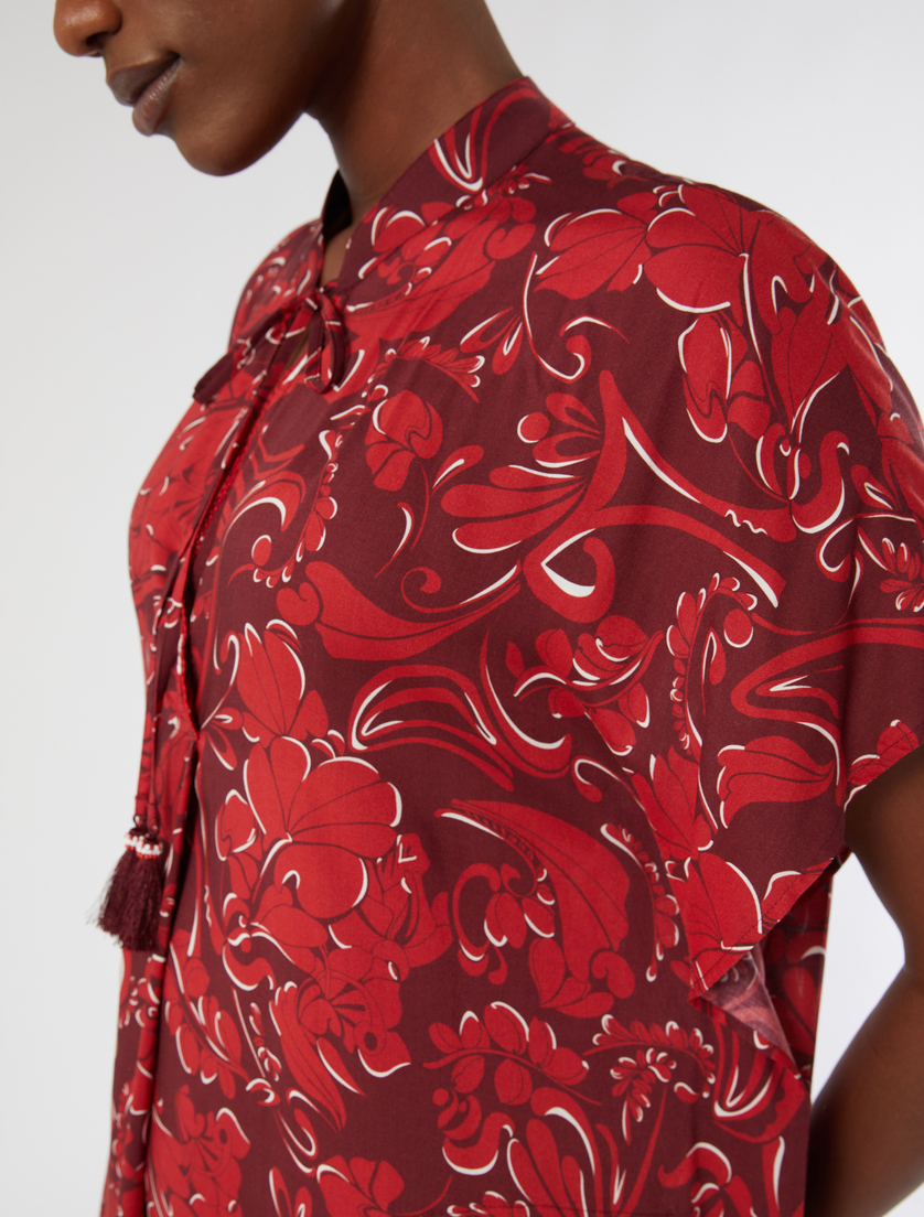 Caftan en viscose - ROUGE MARRON - Marina Rinaldi - 5