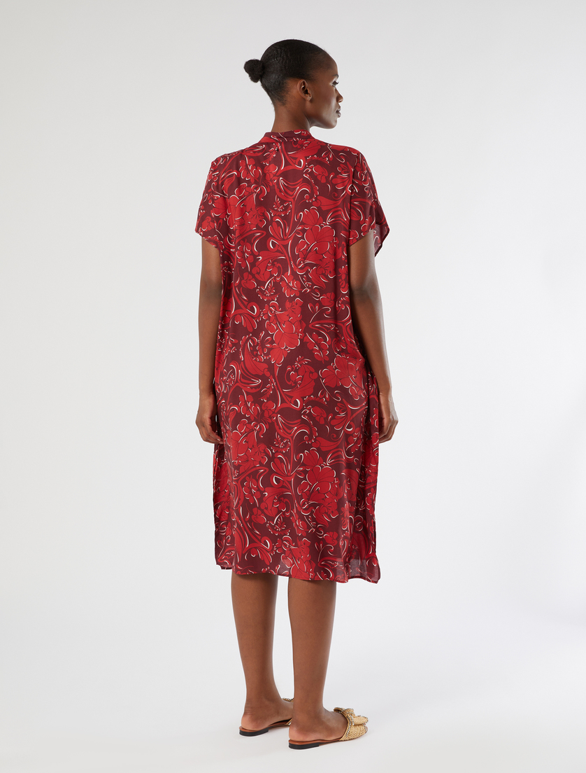Caftan en viscose - ROUGE MARRON - Marina Rinaldi - 4