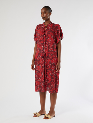 Viscose kaftan - RED BROWN - Marina Rinaldi - 3
