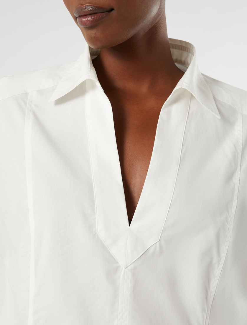 Robe en popeline de coton - IVOIRE - Marina Rinaldi - 5