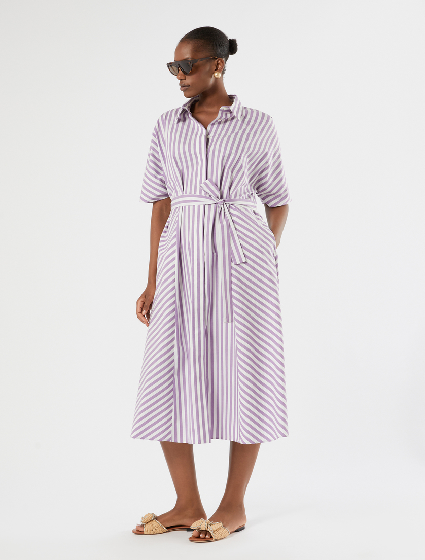 Yarn dyed poplin dress - Marina Rinaldi