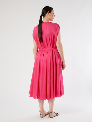 Embroidered muslin dress - FUCHSIA - Marina Rinaldi - 4