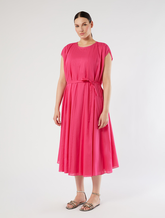 Embroidered muslin dress - FUCHSIA - Marina Rinaldi - 3