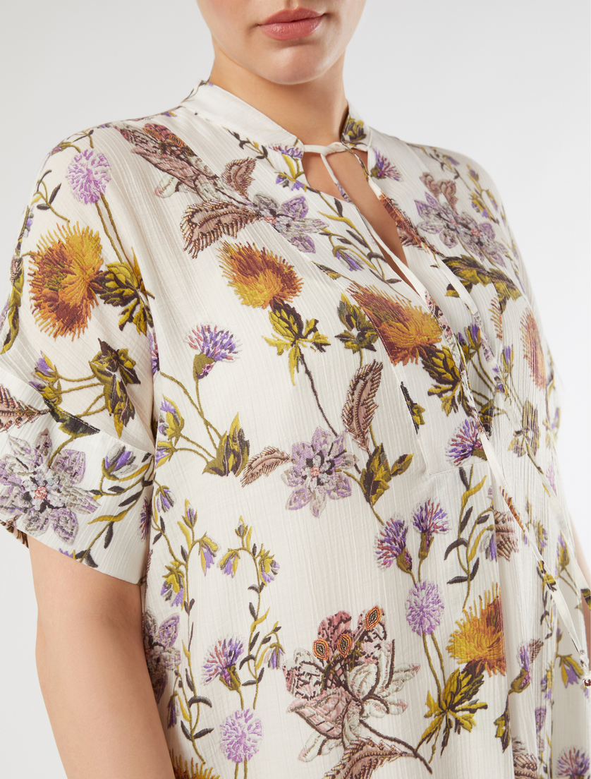 Crepon print dress - WHITE - Marina Rinaldi - 5