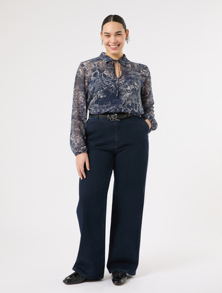 Blusa in georgette stampata - Marina Rinaldi
