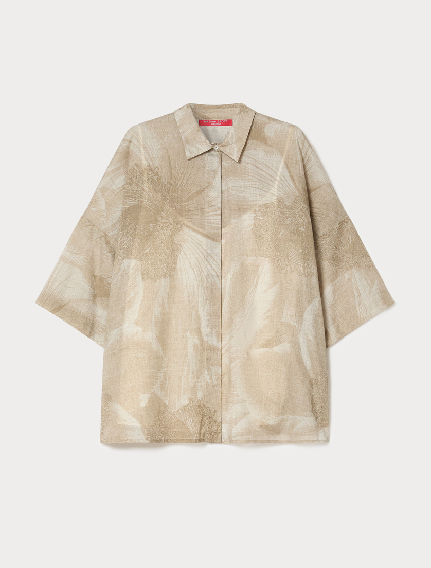 Camicia in voile di cotone - BEIGE - Marina Rinaldi
