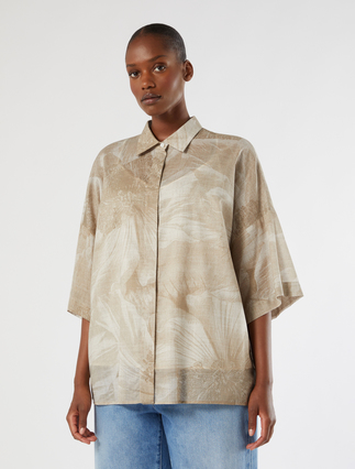 Cotton voile shirt - BEIGE - Marina Rinaldi - 3