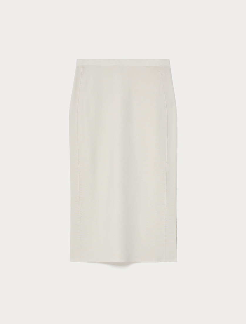 Viscose knit skirt - ECRU - Marina Rinaldi