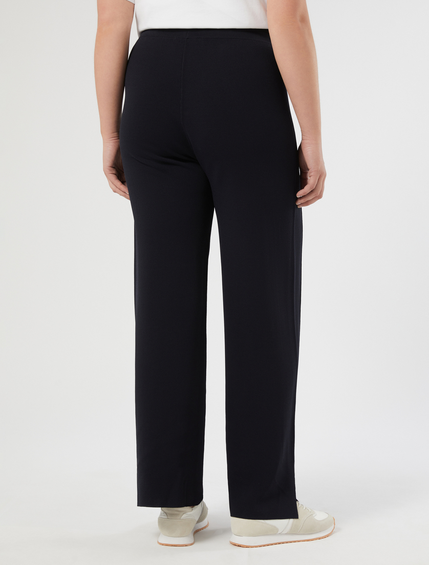 Viscose knit trousers - MIDNIGHTBLUE - Marina Rinaldi - 4