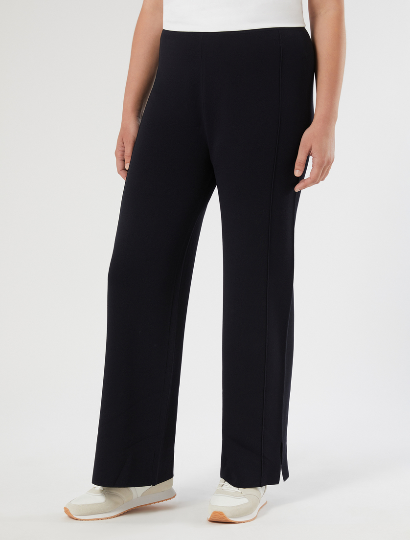 Viscose knit trousers - MIDNIGHTBLUE - Marina Rinaldi - 3