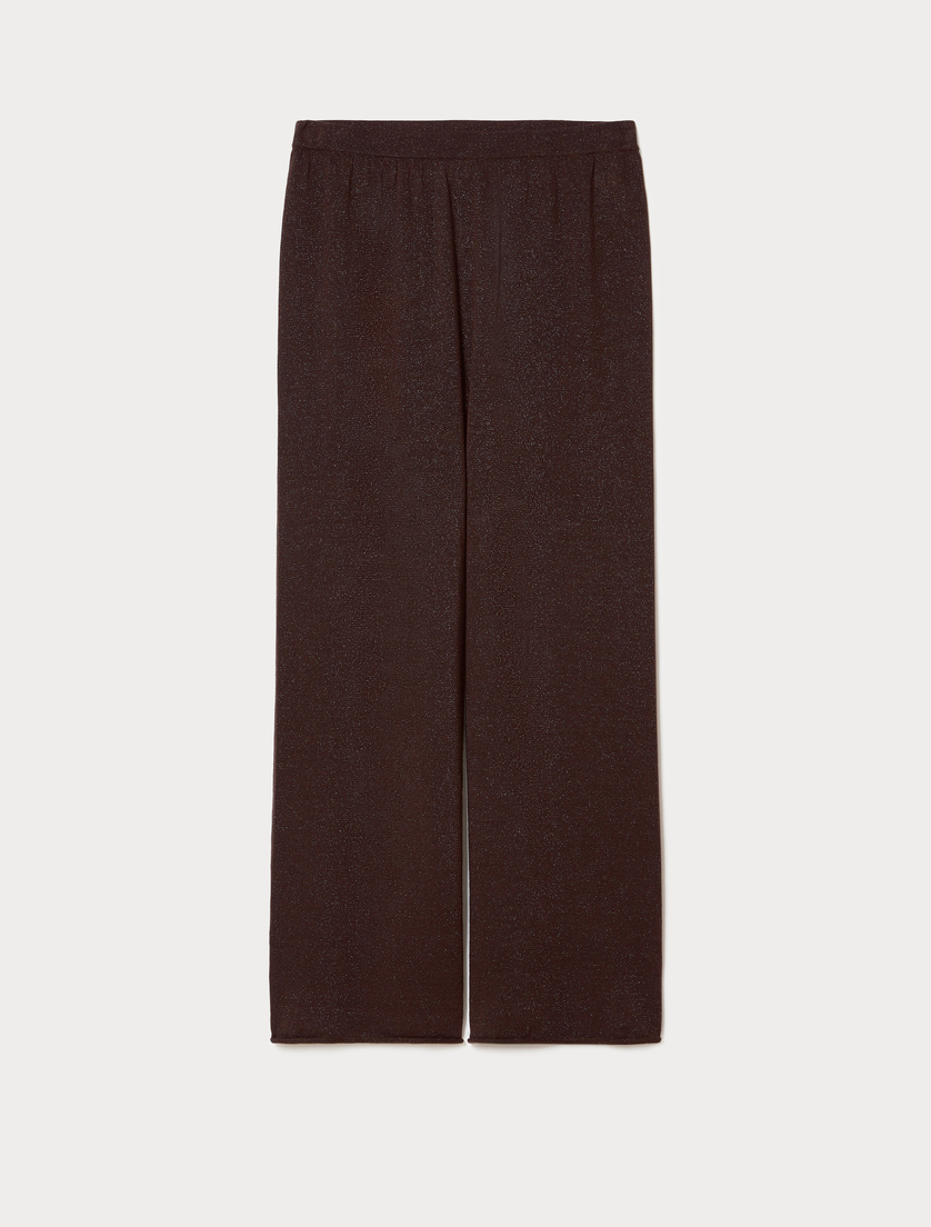 Hose aus Leinen-Jersey - BRAUN - Marina Rinaldi