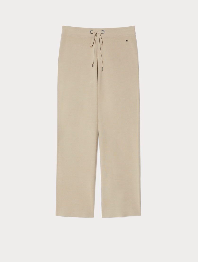 Knit trousers - BEIGE - Marina Rinaldi