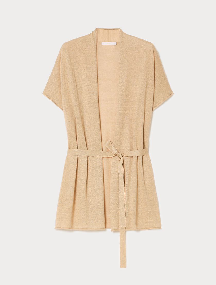 Cardigan in maglia di lino - CAMMELLO - Marina Rinaldi