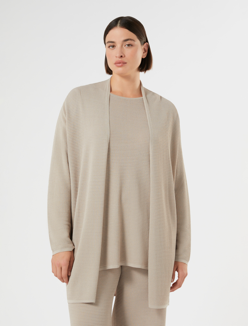 Viscose knit cardigan - TURTLEDOVE - Marina Rinaldi - 3