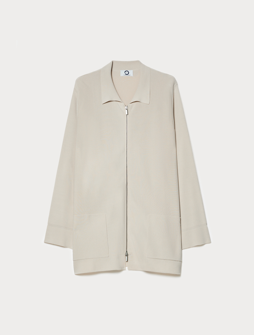 Viscose pocket cardigan - ECRU - Marina Rinaldi