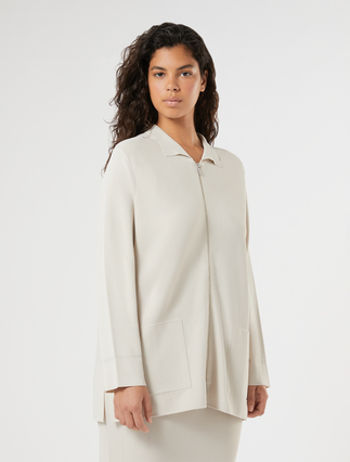 Viscose pocket cardigan - ECRU