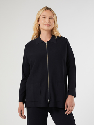 Viscose pocket cardigan - MIDNIGHTBLUE