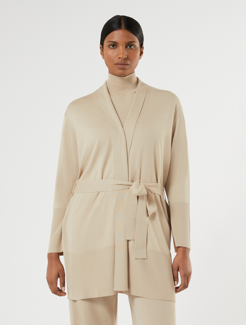Cotton and modal cardigan - BEIGE - Marina Rinaldi - 3