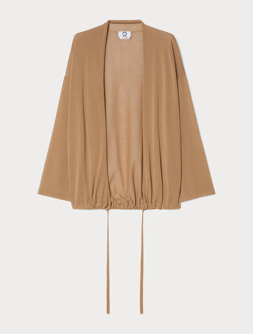 Cardigan en crêpe de viscose - BISCUIT - Marina Rinaldi