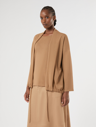 Cardigan en crêpe de viscose - BISCUIT