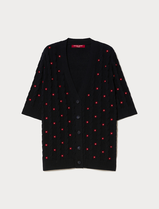Embroidered cotton cardigan - Marina Rinaldi