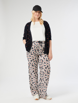 Embroidered cotton cardigan - Marina Rinaldi