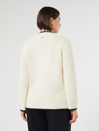 Cotton cardigan - IVORY - Marina Rinaldi - 4