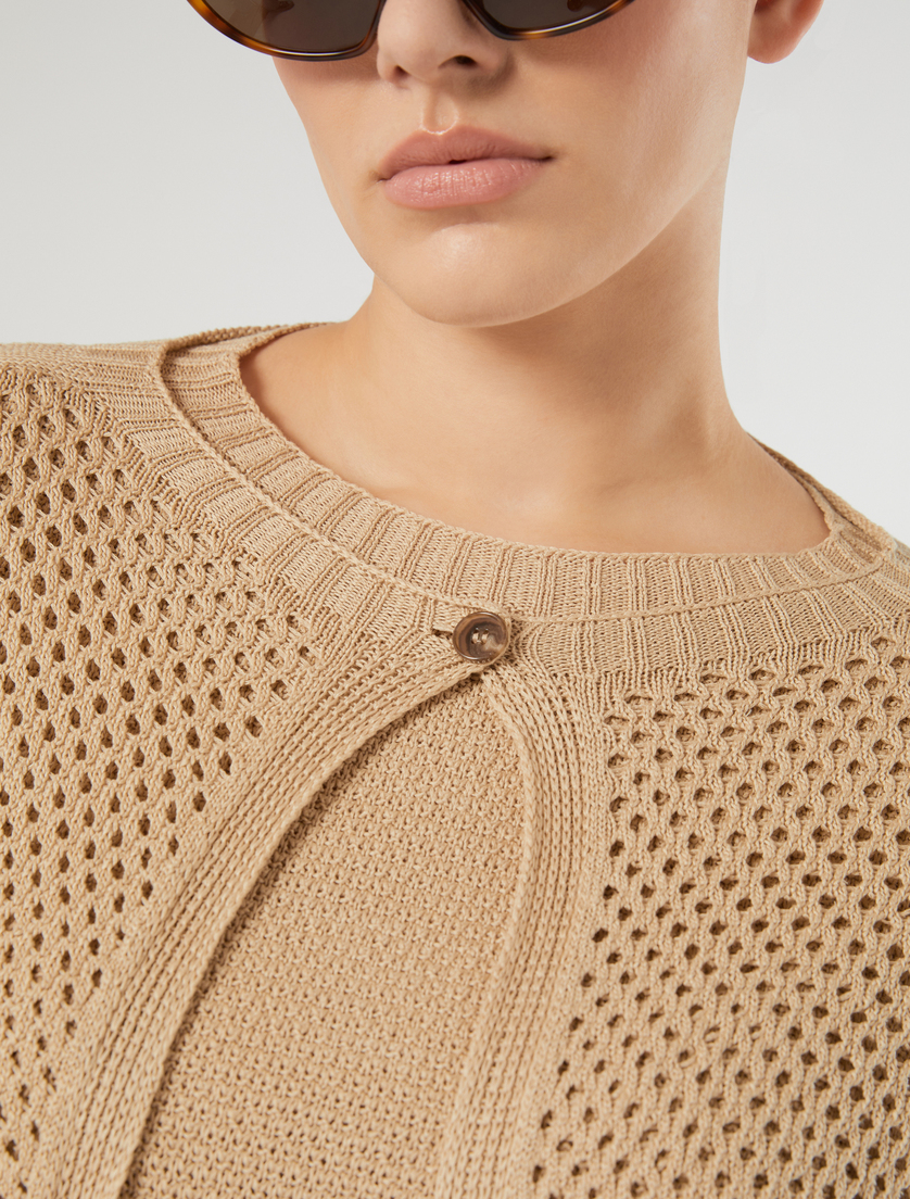 Cotton cardigan - SAND - Marina Rinaldi - 5