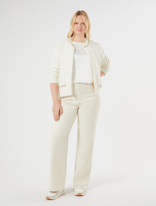 Cardigan in cotone con ricamo - Marina Rinaldi