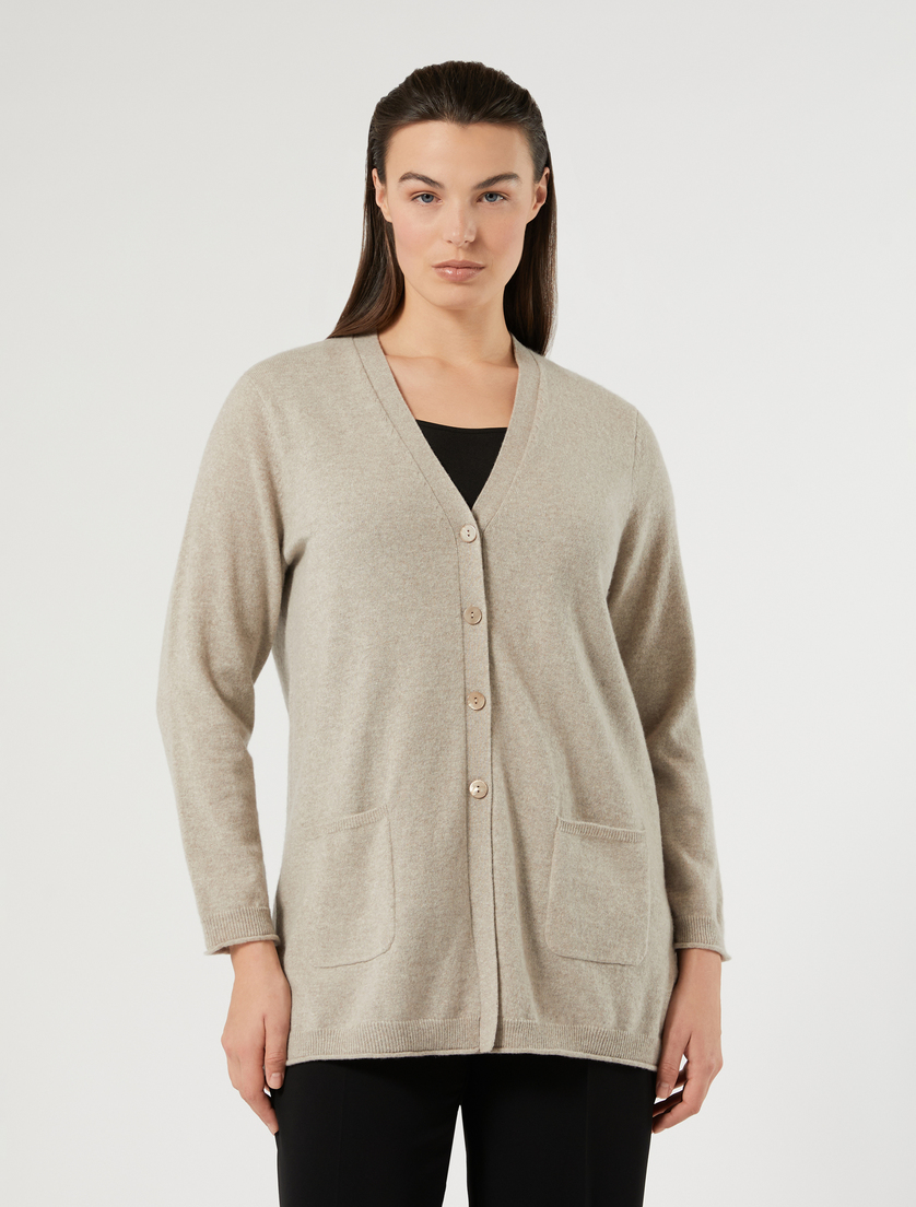 Pure cashmere cardigan - BEIGE - Marina Rinaldi - 3
