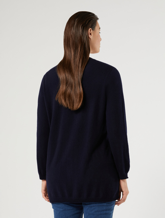 Pure cashmere cardigan - MIDNIGHTBLUE - Marina Rinaldi - 4