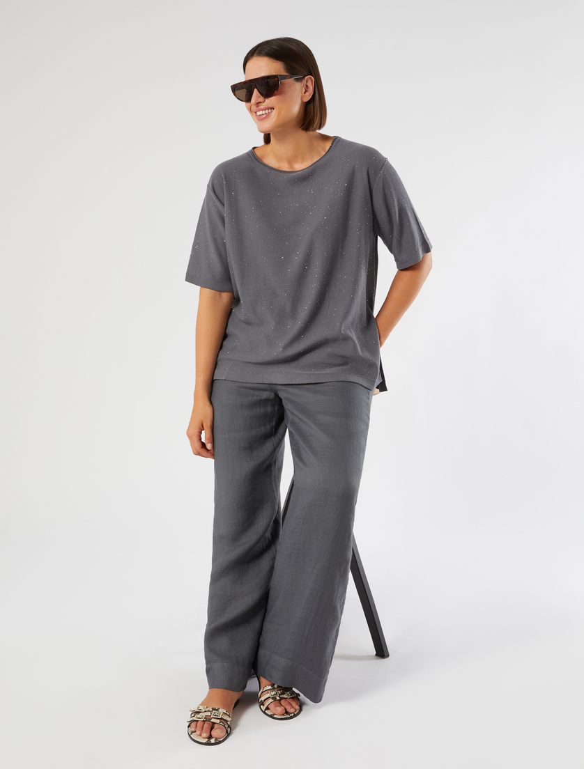 Sequinned cotton sweater - Marina Rinaldi