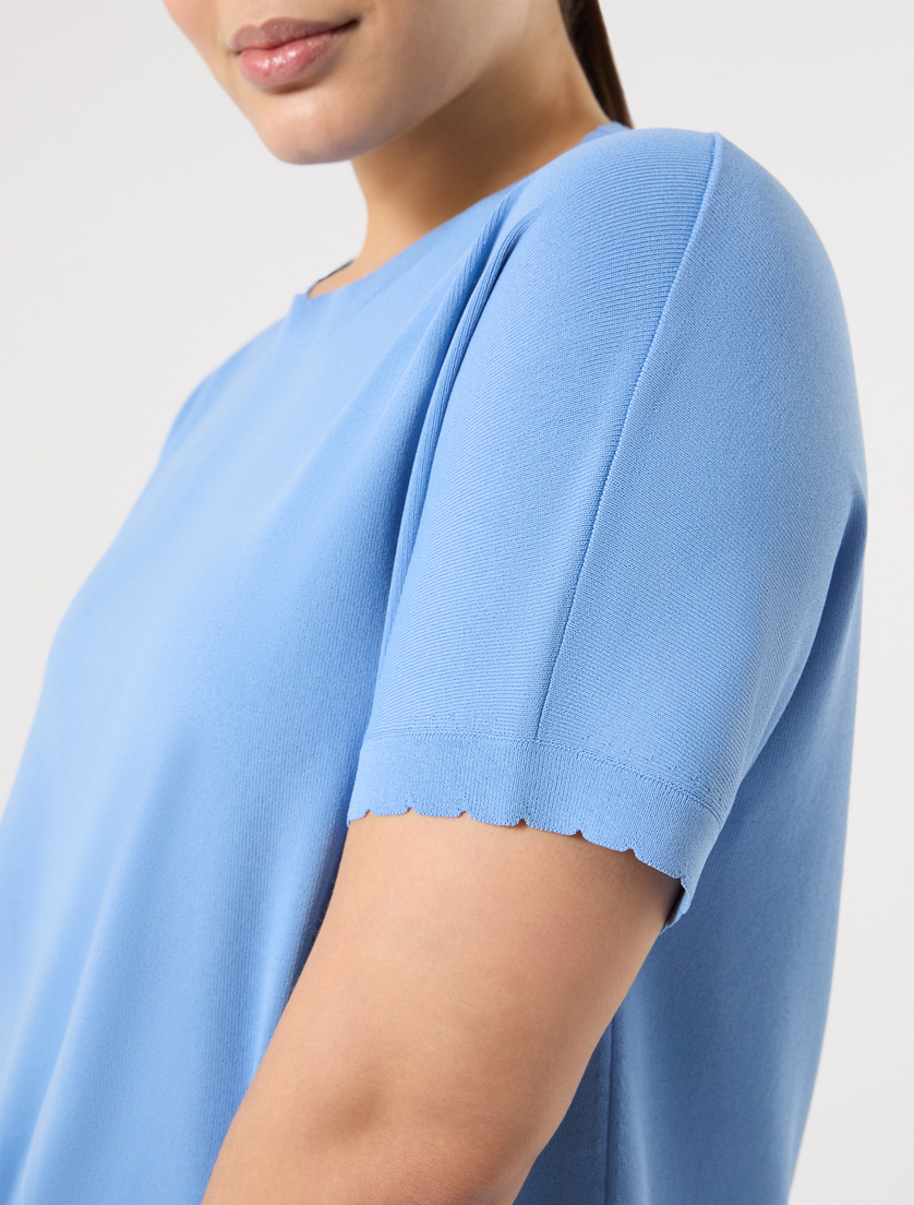 Viscose crepe sweater - LIGHT BLUE - Marina Rinaldi - 5