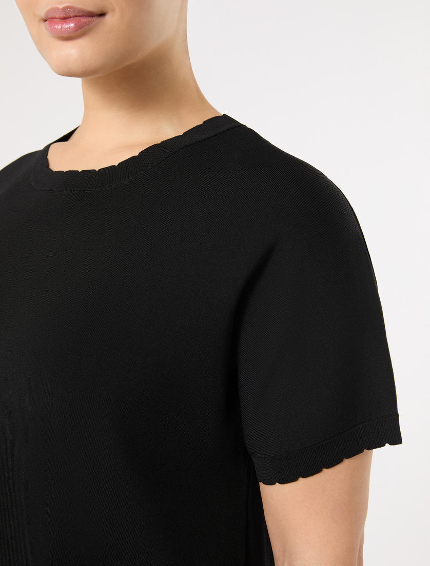 Viscose crepe sweater - BLACK - Marina Rinaldi - 5