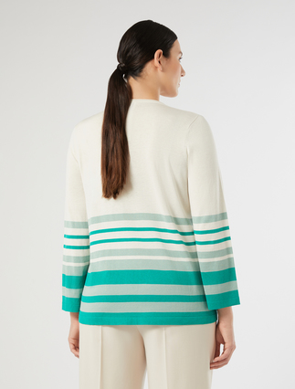 Silk and cotton sweater - ECRU - Marina Rinaldi - 4