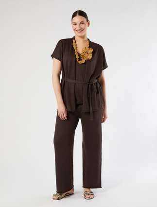 Linen and lurex knit vest top - Marina Rinaldi