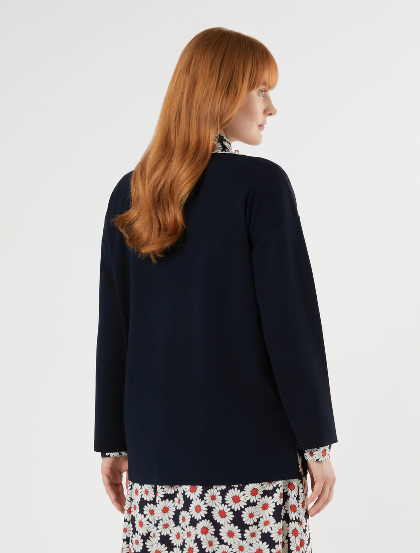 Cotton and modal sweater - NAVY - Marina Rinaldi - 4
