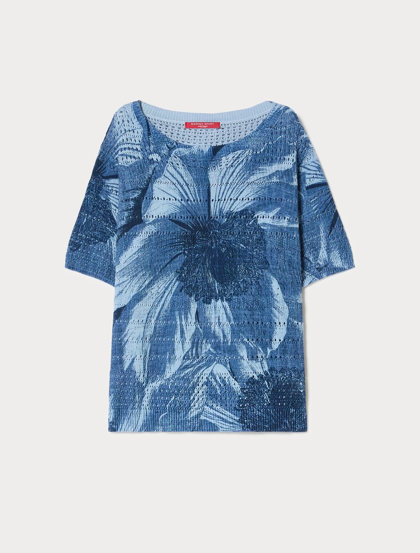 Maglia in cordonetto di cotone - BLUETTE - Marina Rinaldi
